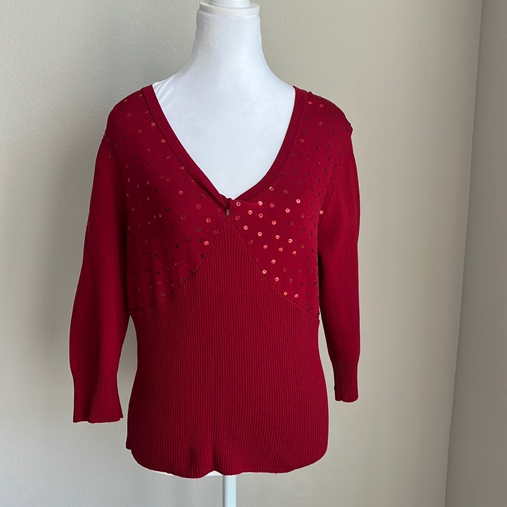 AB Studio women’s 3/4 sleeve knit top
